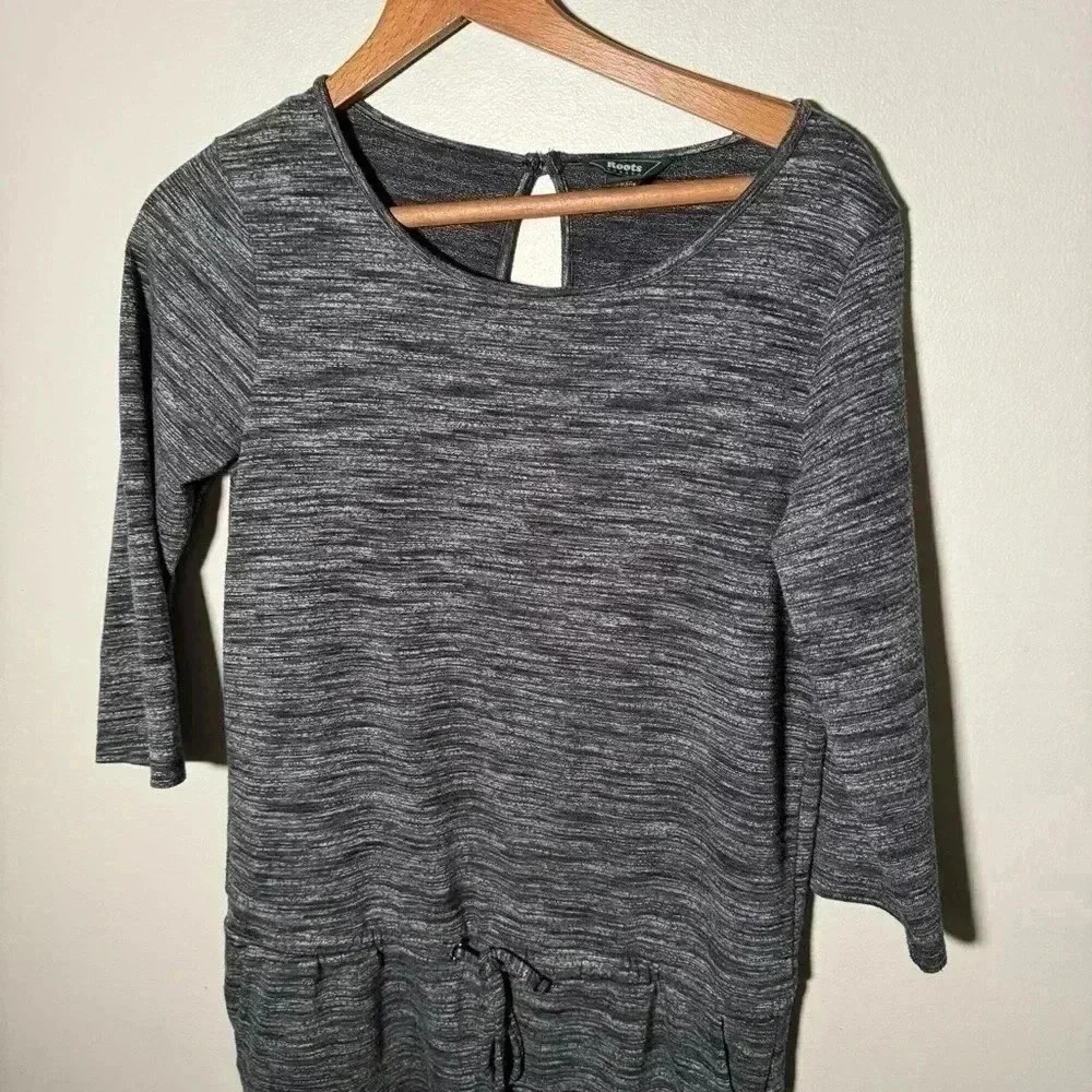 Roots Heathered Grey Jumpsuit – Soft Knit, Cozy Athleisure (XS/S) - Picture 4 of 8
